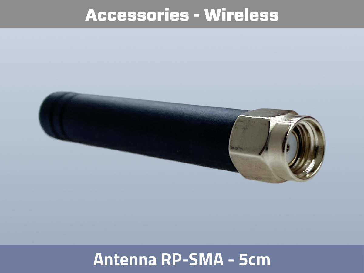 RP-SMA Rod Antenna 5cm 2.0dBi Gain — Front View