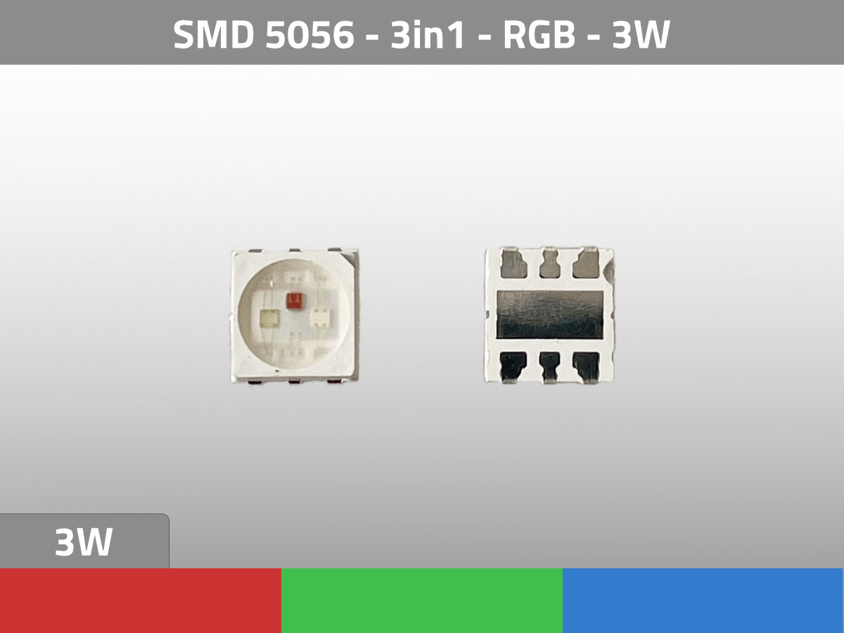 LED SMD 5056 3in1 RGB 3V 3W 350mA