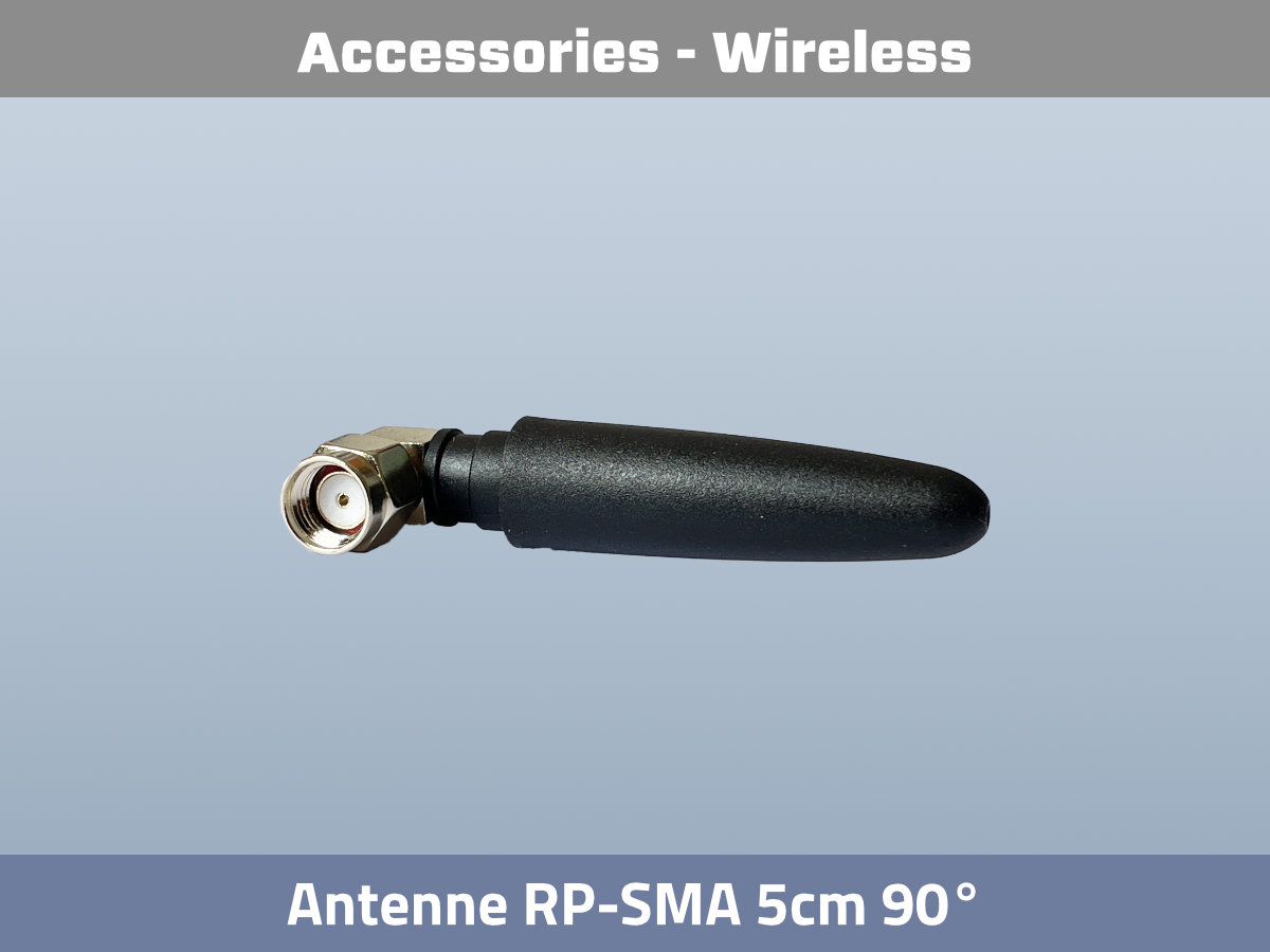 RP-SMA Rod Antenna 5cm 2.0dBi Gain right angle 90°