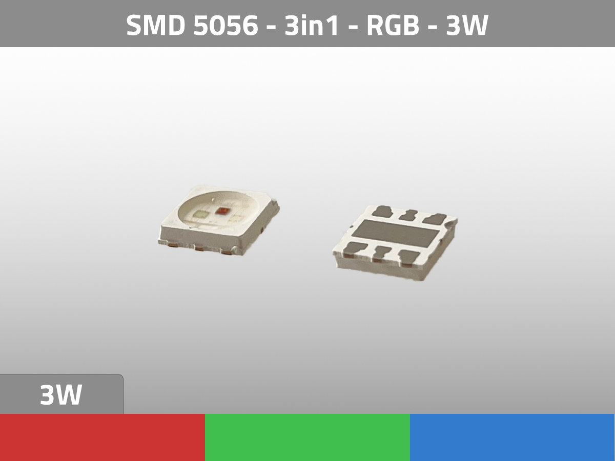 LED SMD 5056 3in1 RGB 3V 3W 350mA