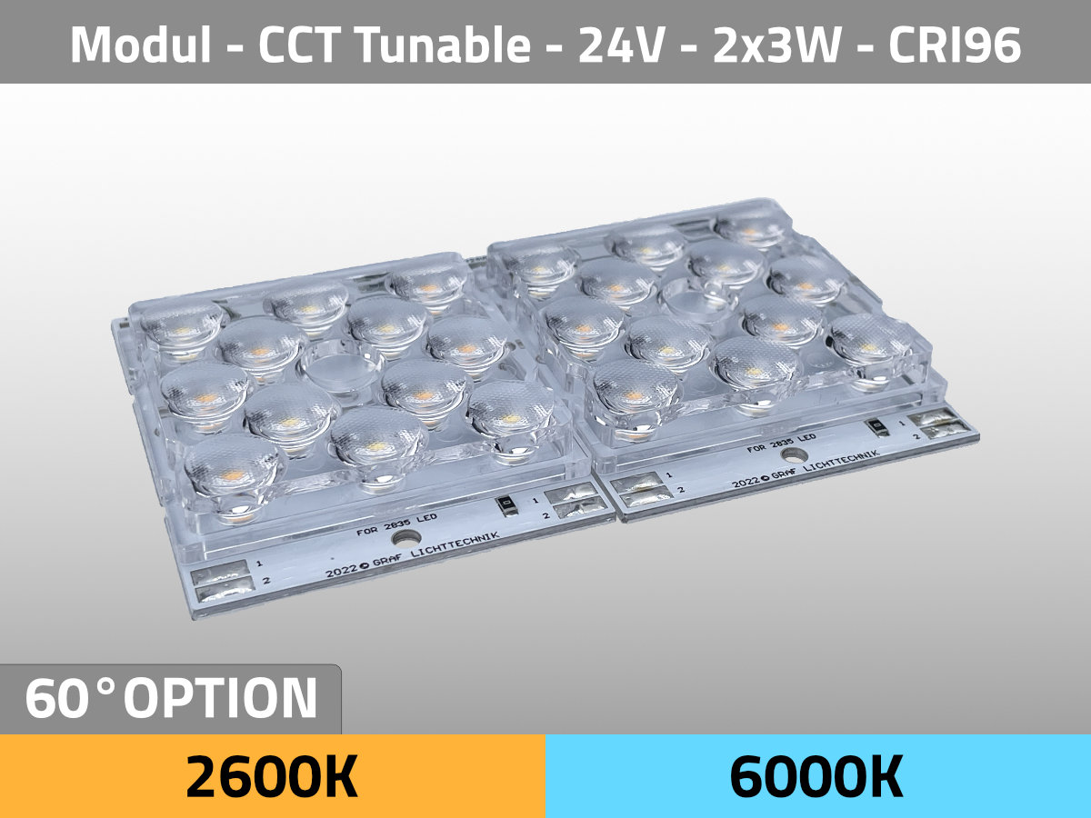 LED Module ARRAY12 CCT 2600K & 6000K 24V 6W CRI96 TLCI96 — Isometric View