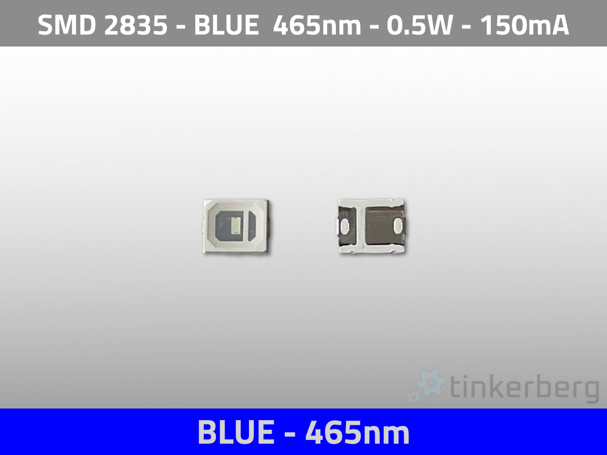 LED SMD 2835 Blue 465nm 3V 0.5W 150mA 15lm