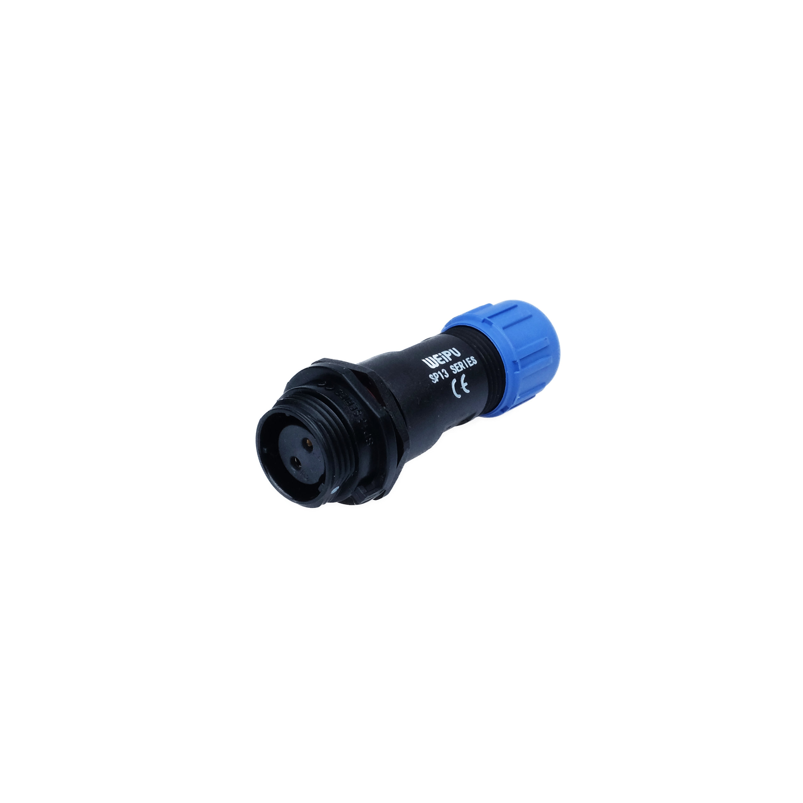 WEIPU Connector SP1311/S2IN 2pin IP68 Waterproof Female — Front View