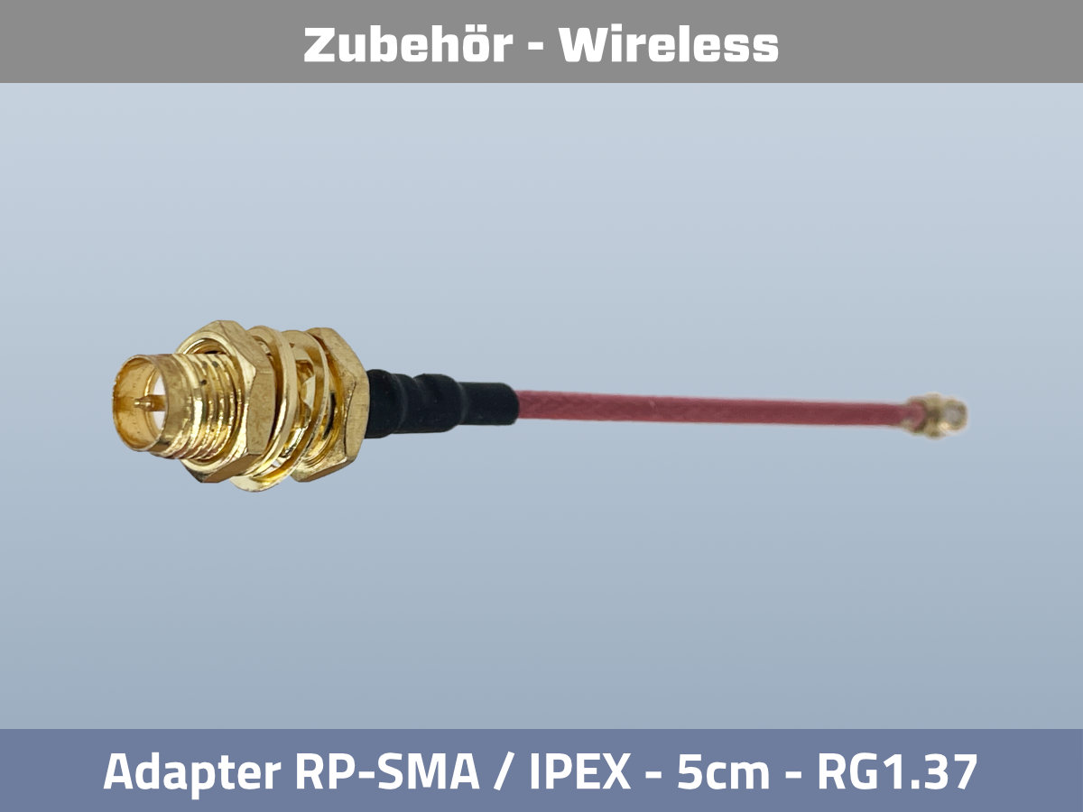 RP-SMA to IPEX Adapter 5cm RG 1.37 — Front View