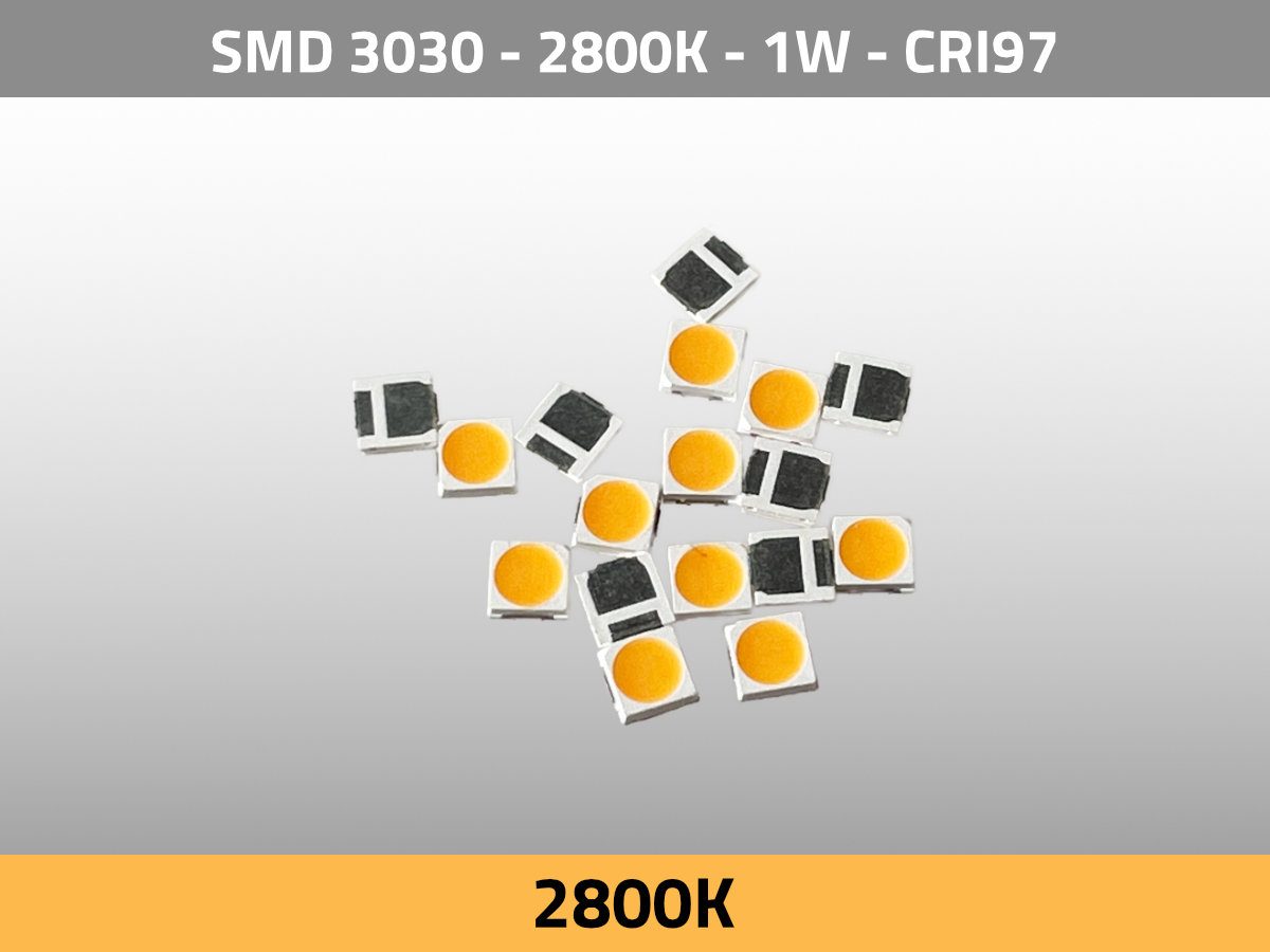 LED SMD 3030 2800K CCT 3V 1W 350mA 95lm CRI 96