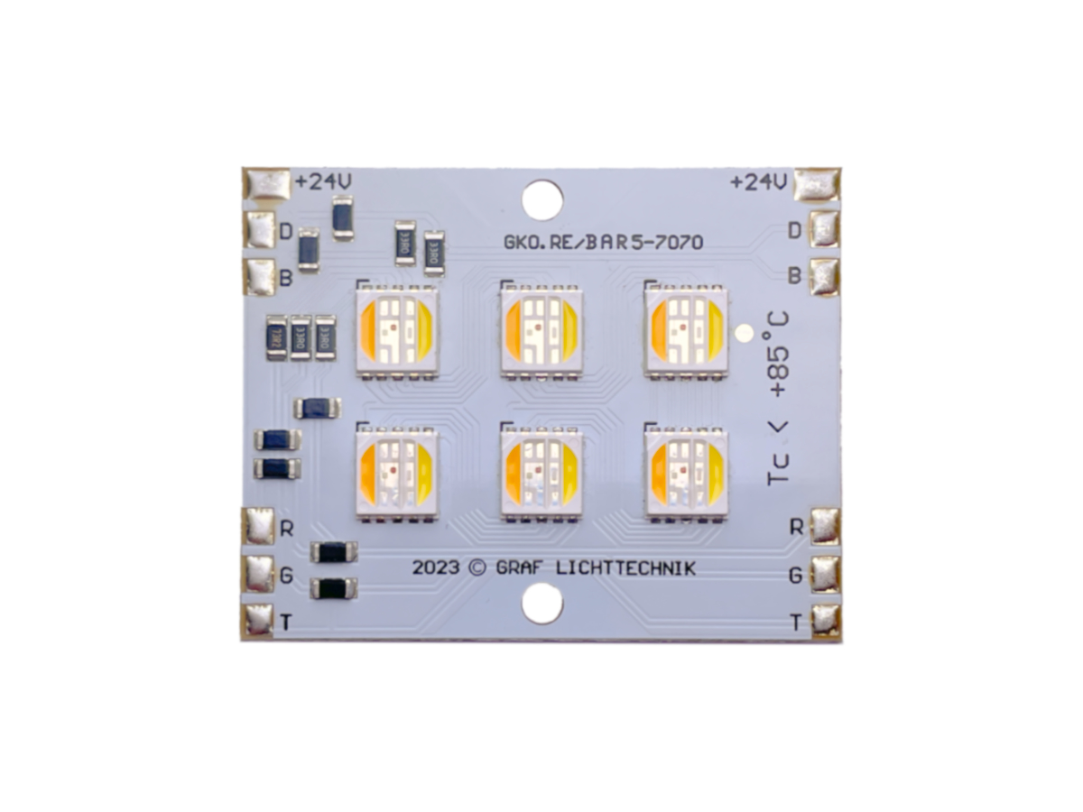 LED Module BAR5-7070 RGB CCT 2700K 6500K 24V 19W - Product Photo