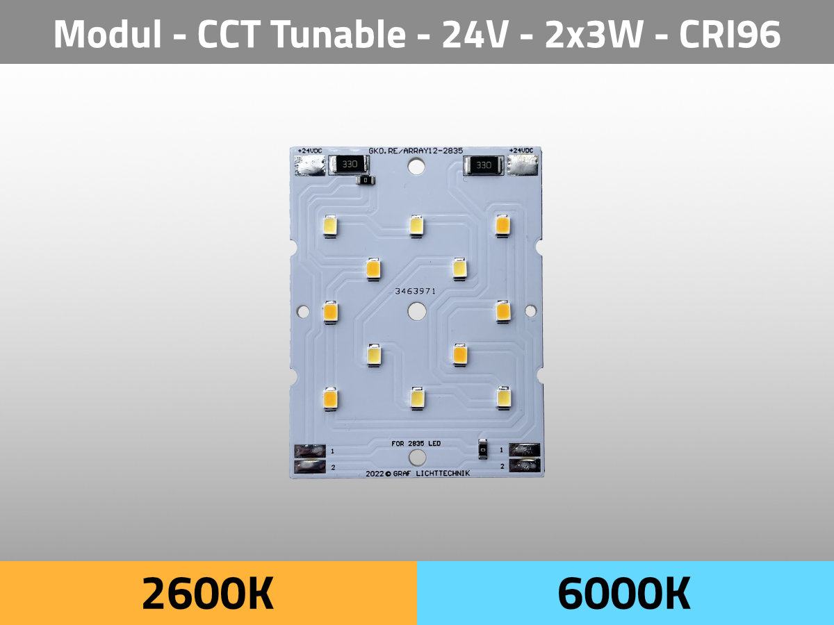 LED Module ARRAY12 CCT 2600K & 6000K 24V 6W CRI96 TLCI96