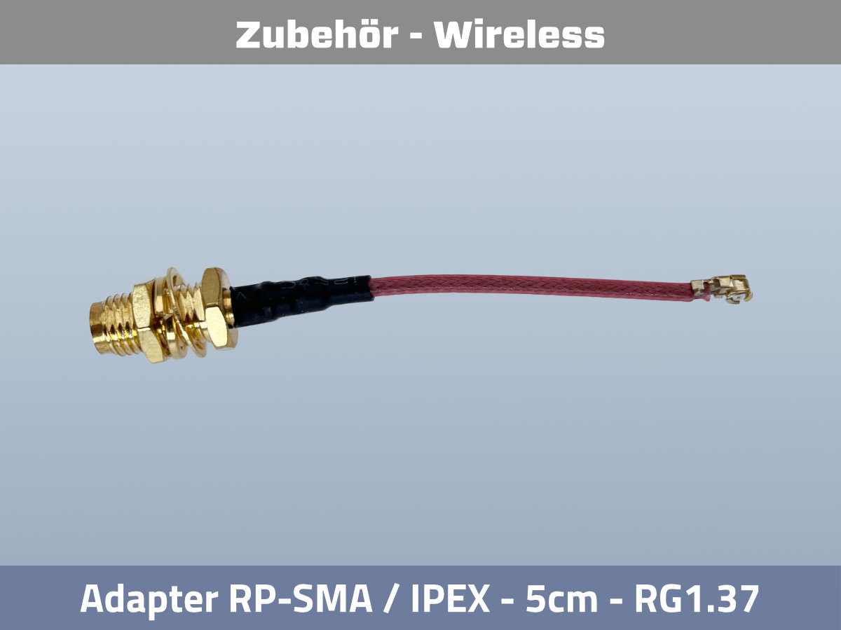 RP-SMA to IPEX Adapter 5cm RG 1.37 — Top View
