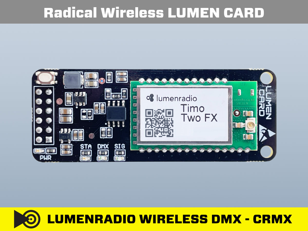 Radical Wireless LUMEN CARD TimoTwo CRMX Module — Top View