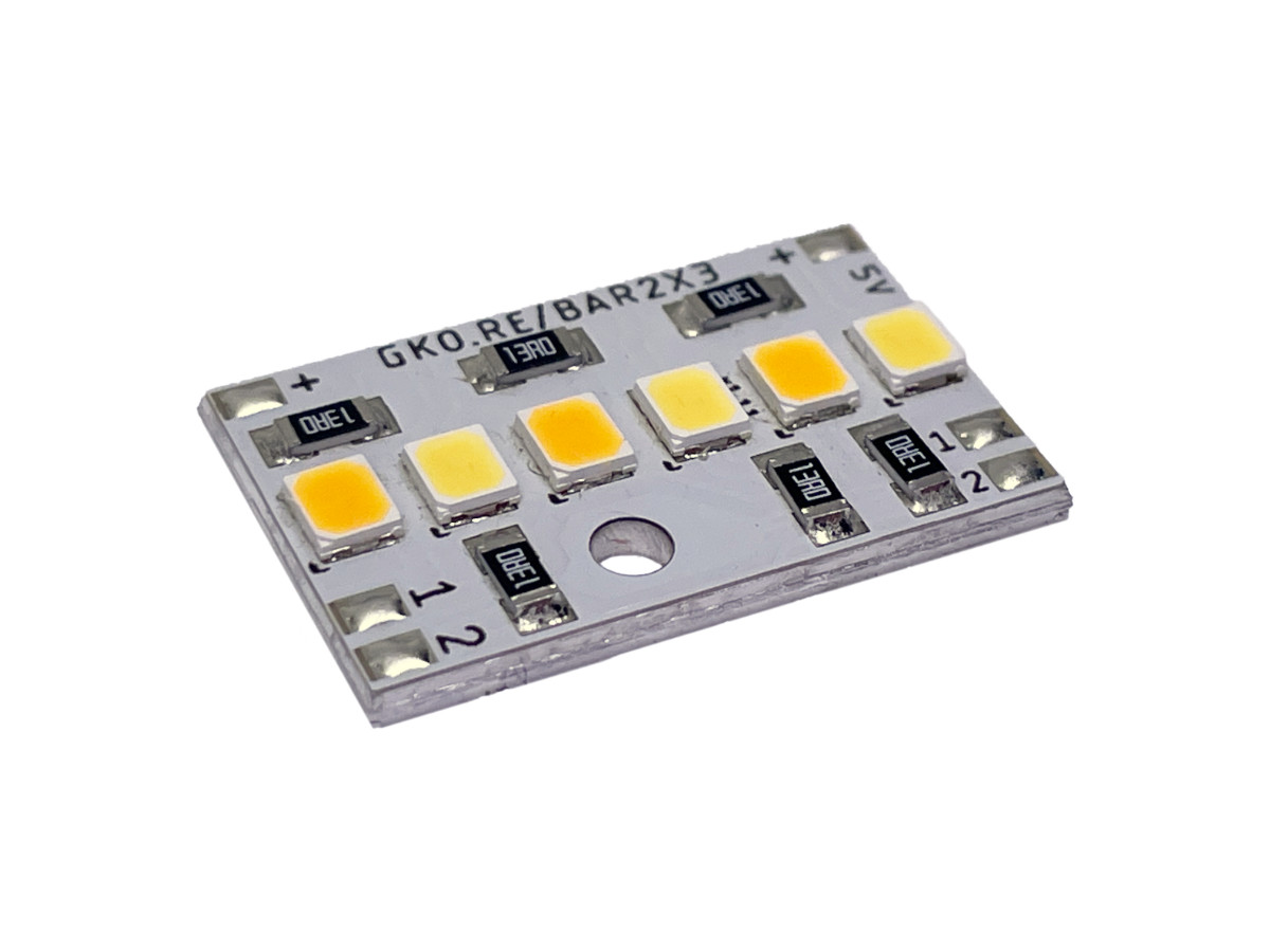 LED Module BAR2x3 CCT 2600K & 6000K 5V 3W HighOutput CRI96